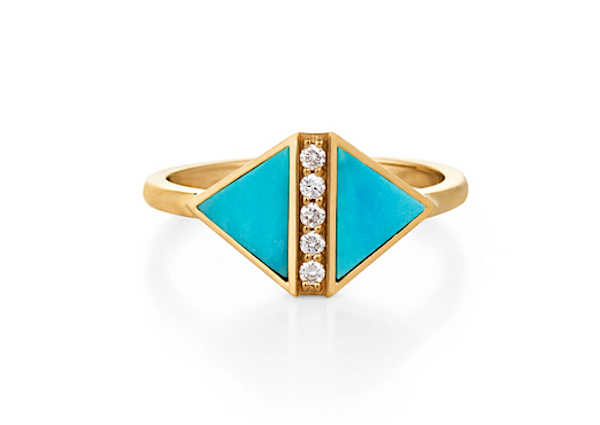 Larisa Laivins bague en diamant turquoise