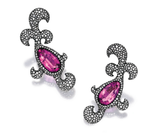JAR topaz and diamond earclips, 1987 (Sotheby's)