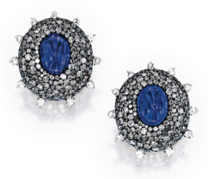 JAR sapphire diamond earclips