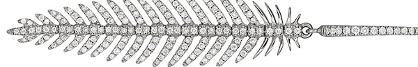 Bali Small Feather Diamond Earrings by Shawn Warren
