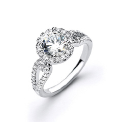 Simon G's stirrup-style diamond engagement ring (Aaron Faber Gallery)