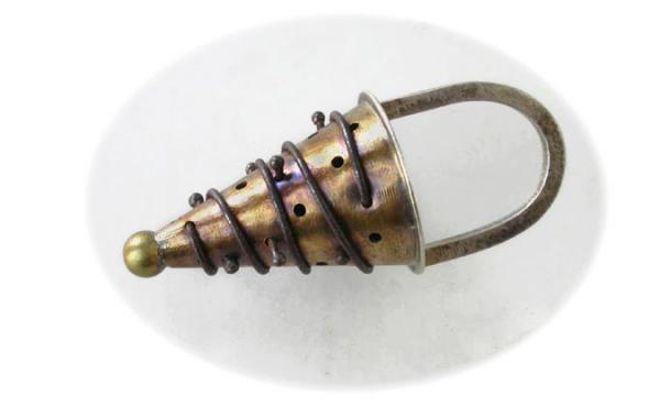 Thomas Mann brass cone ring