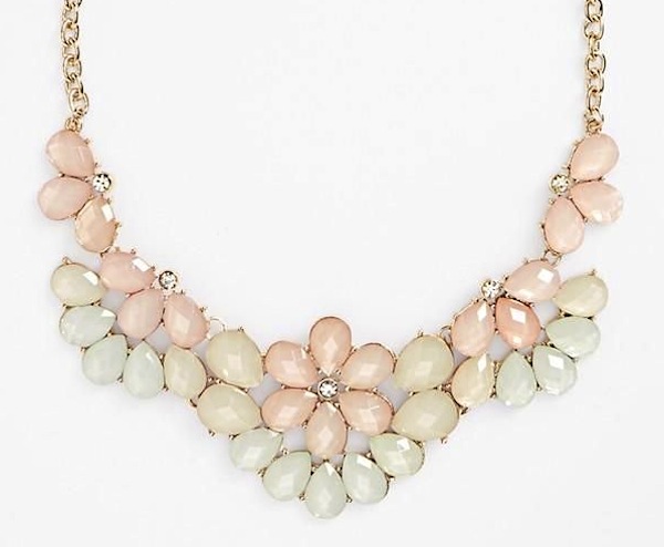 Necklace of acrylic in goldtone plated metal ($24, Nordstrom.com)