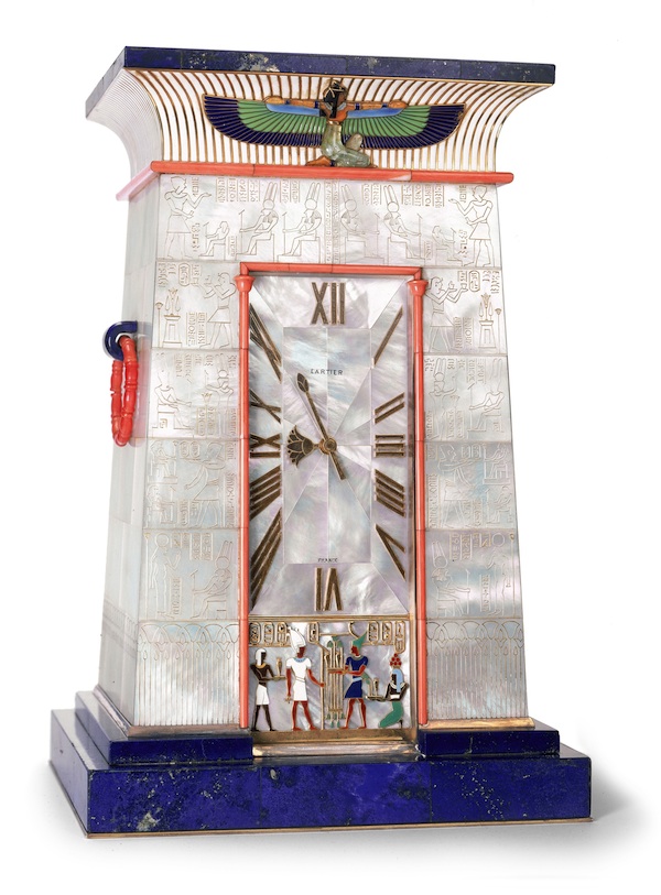 cartier egyptian clock