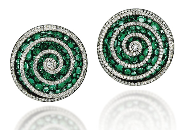JAR emerald spiral earrings