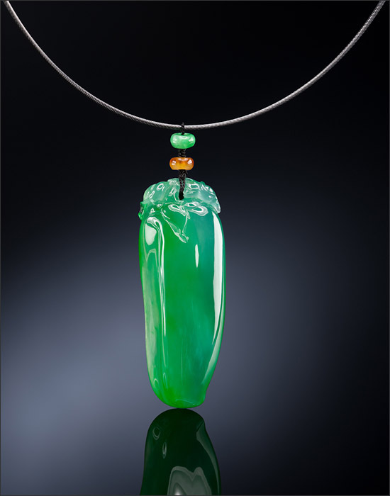Jade pendant photographed by Eydis Einarsdottir of Studio 80s in Vancouver