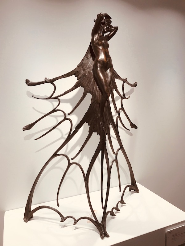 "Femme Ailée" bronze sculpture, created for the Paris Exposition in 1900, sold December 2018 at Christie's