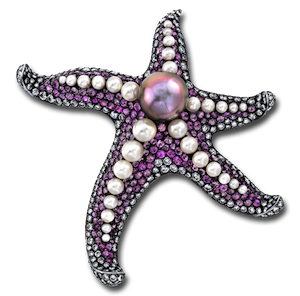 Martin Katz starfish brooch