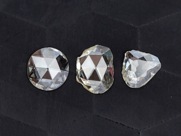 Antique rose-cut diamonds sold by Perpetuum Jewels