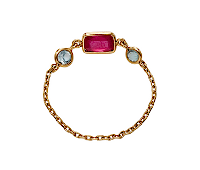 Yi collection ruby chain ring